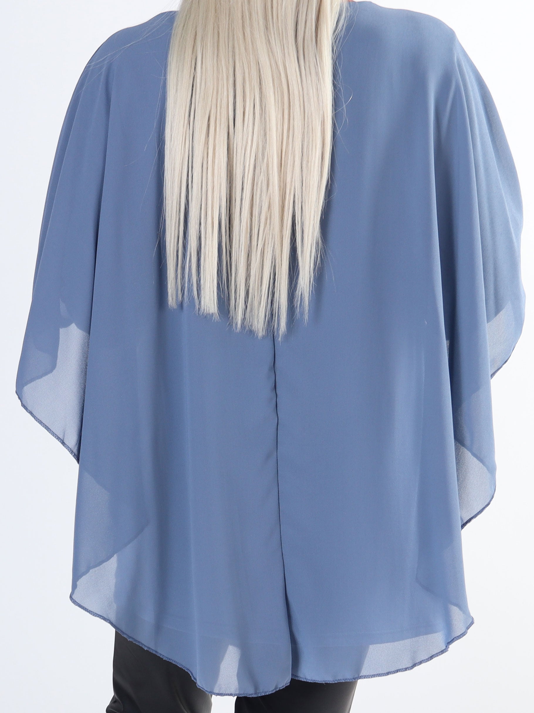 Kenya Shirt - Plus size tunika med chiffonglager